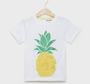 Printed Cotton Round Neck Girls T-Shirt