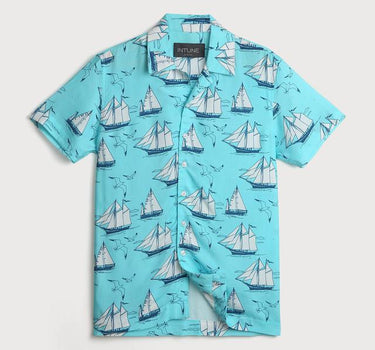 Printed Rayon Collared Boys Shirt