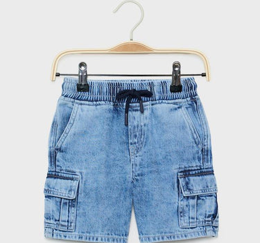 Solid Denim Regular Fit Boys Shorts