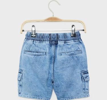 Solid Denim Regular Fit Boys Shorts