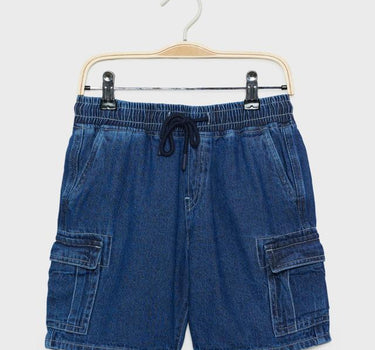 Solid Denim Regular Fit Boys Shorts