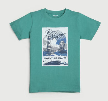 Graphic Print Cotton Round Neck Boys T-Shirt