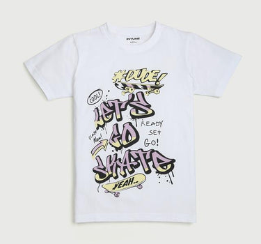 Graphic Print Cotton Round Neck Boys T-Shirt