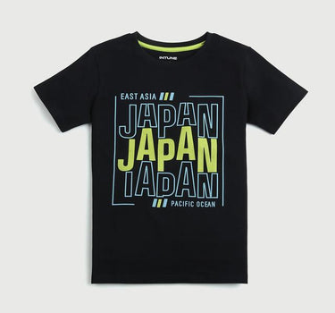 Graphic Print Cotton Round Neck Boys T-Shirt