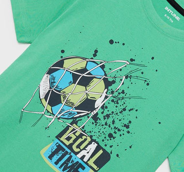 Graphic Print Cotton Round Neck Boys T-Shirt