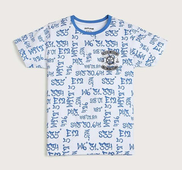 Printed Cotton Round Neck Boys T-Shirt