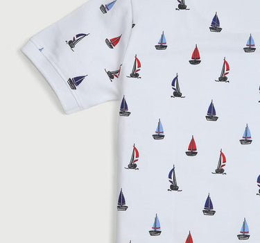 Printed Cotton Polo Boys T-Shirt