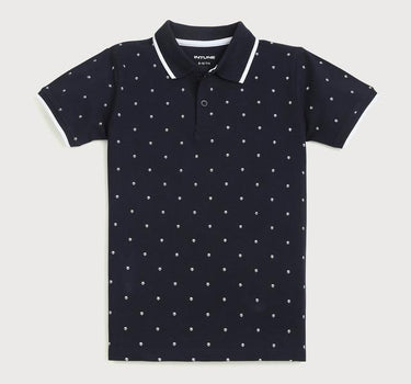 Printed Cotton Polo Boys T-Shirt