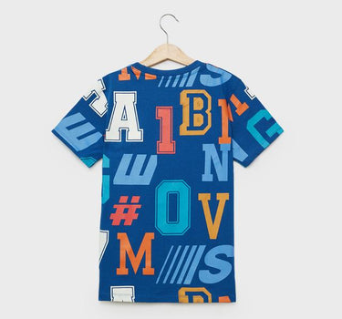 Printed Cotton Round Neck Boys T-Shirt