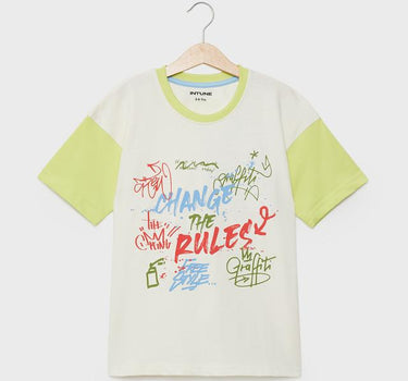 Printed Cotton Round Neck Boys T-Shirt