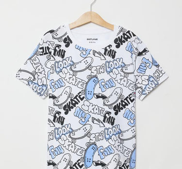 Printed Cotton Round Neck Boys T-Shirt