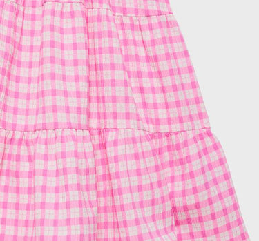 Checks Cotton Blend Regular Fit Girls Dress