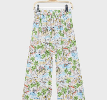 Printed Cotton Blend Regular Fit Girls Pants