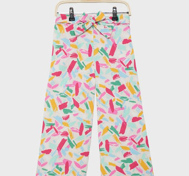 Printed Cotton Blend Regular Fit Girls Pants