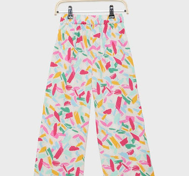 Printed Cotton Blend Regular Fit Girls Pants