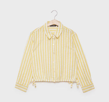 Stripes Cotton Collared Girls Shirt