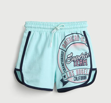 Graphic Print Cotton Regular Fit Girls Shorts