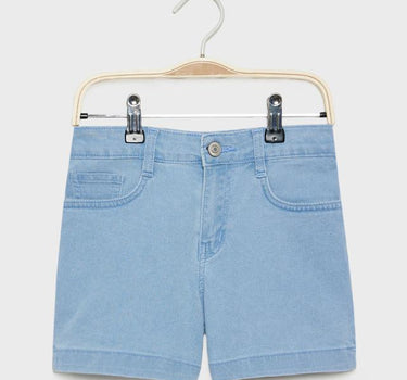 Solid Denim Regular Fit Girls Shorts