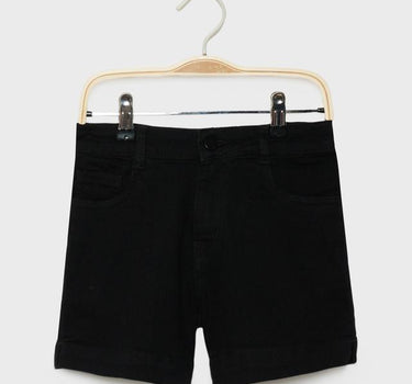 Solid Denim Regular Fit Girls Shorts