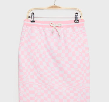 Checks Cotton Regular Fit Girls Skirt