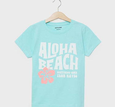 Printed Cotton Round Neck Girls T-Shirt