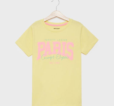 Printed Cotton Round Neck Girls T-Shirt