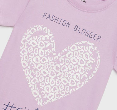 Printed Cotton Round Neck Girls T-Shirt