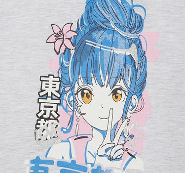 Printed Cotton Round Neck Girls T-Shirt