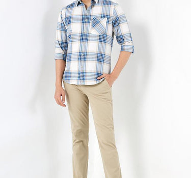 Solid Cotton Regular Fit Men's Chinos