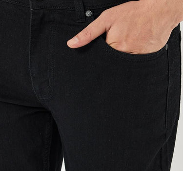 Solid Cotton Tapered Fit Men's Jeans