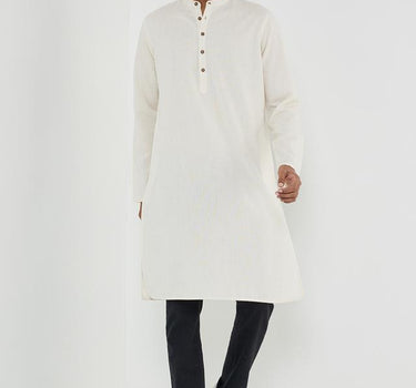 Solid Cotton Collared Men's Festive Wear Kurta