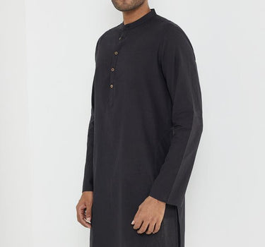 Solid Cotton Collared Men's Festive Wear Kurta