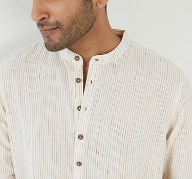 Dobby Cotton Collared Men's Festive Wear Kurta