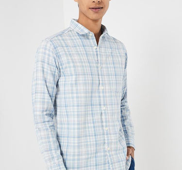 Solid Cotton Blend Regular Fit Men's Shirt