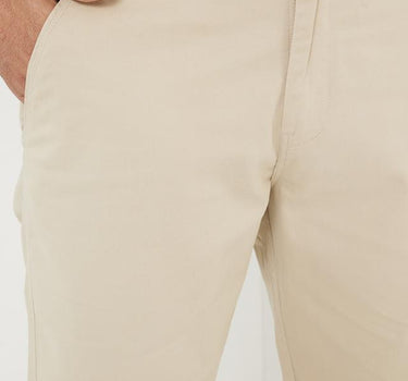 Solid Cotton Button Men's Shorts