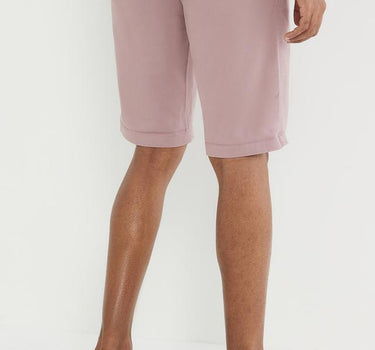 Solid Cotton Button Men's Shorts