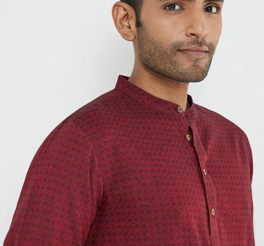 Dobby Cotton Collared Men's Festive Wear Kurta