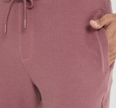 Structured Cotton Blend Elastic And Drawstring Men's Shorts