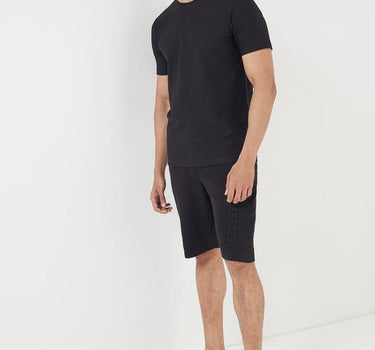 Structured Cotton Blend Elastic And Drawstring Men's Shorts