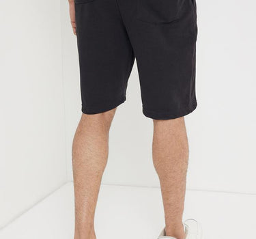 Structured Cotton Blend Elastic And Drawstring Men's Shorts