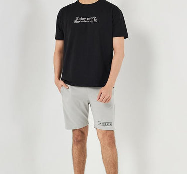 Printed Cotton Blend Regular Fit Men's Shorts
