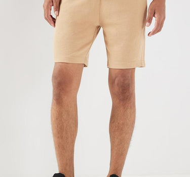 Textured Cotton Blend Regular Fit Men's Shorts