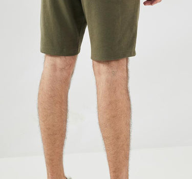 Textured Cotton Blend Regular Fit Men's Shorts