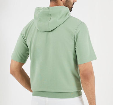 Printed Cotton Blend Hooded Men's Sweatshirt