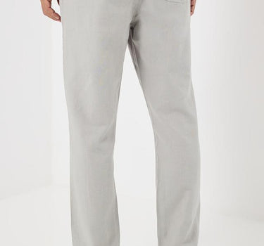 Solid Cotton Relaxed Fit Men's Trousers