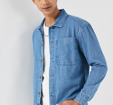 Solid Cotton Regular Fit Men's Jacket