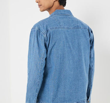 Solid Cotton Regular Fit Men's Jacket