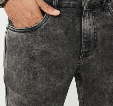 Solid Cotton Tapered Fit Men's Jeans