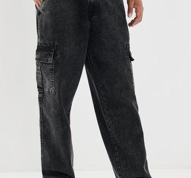 Solid Cotton Relaxed Fit Men's Jeans