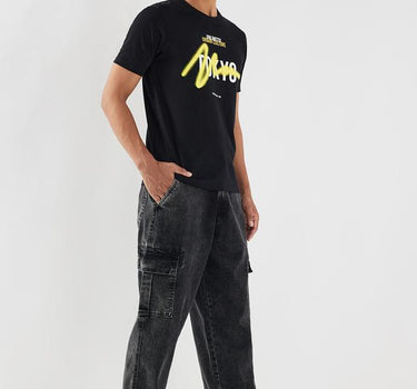 Solid Cotton Relaxed Fit Men's Jeans